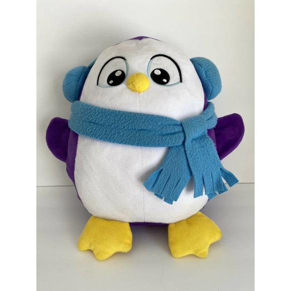 SNAP Toys SNUGGLE N HUG ANIMATED‎ PURPLE PENGUIN ARCTIC FRIENDS 11" GUC0 - Picture 1 of 8